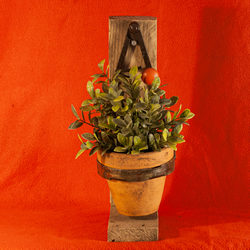 Porte Fleur Mural Red